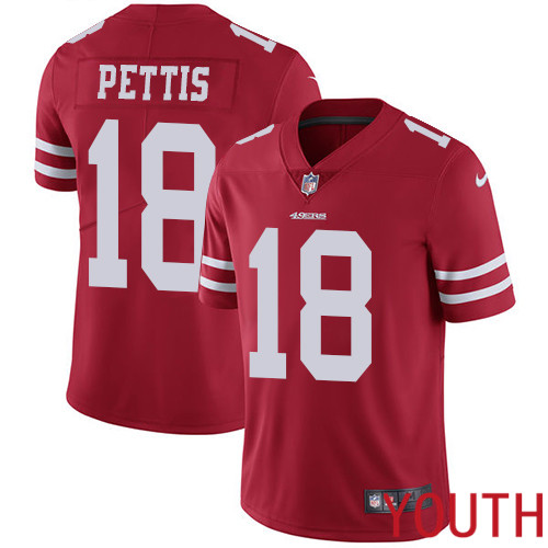 San Francisco 49ers Limited Red Youth Dante Pettis Home NFL Jersey #18 Vapor Untouchable->youth nfl jersey->Youth Jersey